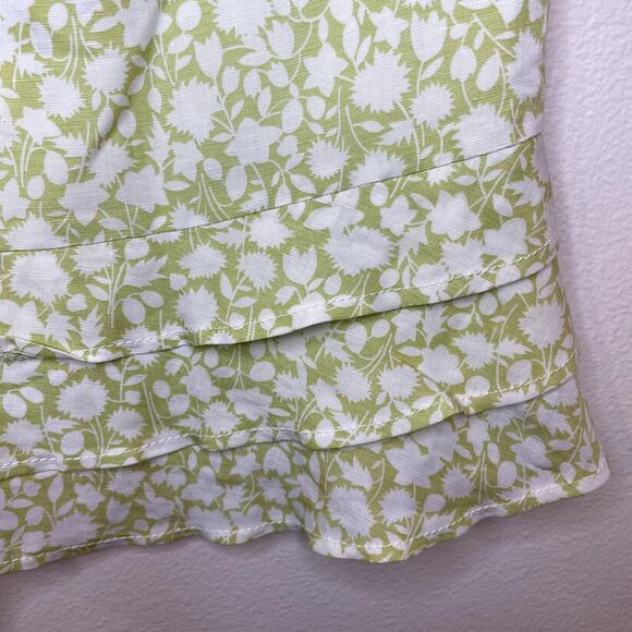 Ann Taylor LOFT Size 12P Skirt NEW Petite Linen Floral Cottagecore Flounce Hem - Picture 15 of 16